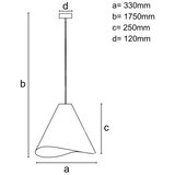  Drveni luster na sajli 1xE27/60W/230V, prečnik 33 cm, masivno drvo/hrast/kaučukovina | Eponuda.com