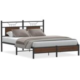  Okvir kreveta bez madraca smeđi hrast 140x190 cm izrađeno drvo | shoptok.hr