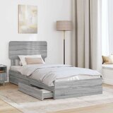  Krevet s od storage Siva Sonoma 90 x 190 cm Konstruirano drvo | shoptok.hr