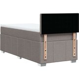 vidaXL Krevet s oprugama i madracem smeđesivi 90x200 cm od tkanine | shoptok.hr