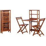  3-dijelni sklopivi bistro set od masivnog bagremovog drva | shoptok.hr