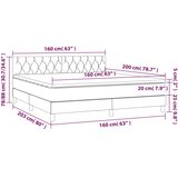  s oprugama i madracem crni 160x200 cm baršunasti | shoptok.hr