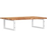  Zidna polica za umivaonik od čelika i masivnog bagremovog drva Smeđa 80 x 50 x 2 cm | shoptok.hr