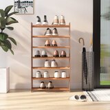 vidaXL Stalak za cipele smeđi 65x24x117 cm od konstruiranog drva Cijene
