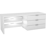Mömax mizica za hi-fi naprave merlin ii new, bela, led | Shoptok.si