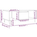  Stolić za kavu smeđa boja hrasta 90x50x36 5cm konstruirano drvo | shoptok.hr