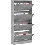 Ormarić za cipele s 4 ladice siva boja betona 80x21x163 5 cm | shoptok.hr