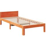  Posteljni okvir brez vzmetnice rjava 80x200 cm trdna borovina | Shoptok.si