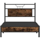  Posteljni okvir brez vzmetnice dimljen hrast 107x203cm inž. les, (21790830) | Shoptok.si