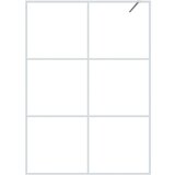 Pregrada za tuš bijela 140 x 195 cm s prozirnim staklom ESG | shoptok.hr