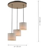 PAUL NEUHAUS Leuchten Direkt 11236-79 - Luster na sajli BARK 3xE27/40W/230V | Eponuda.com