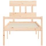 Krevet za starije s uzglavljem 90x200 cm od masivnog drva | shoptok.hr