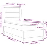  Krevet s opruga kutije s madracem Plava 100 x 200 cm tkanina Slike