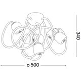 Ideal Lux led fleksibilan plafonski luster octopus 6xG9/3W/230V šaren | Eponuda.com