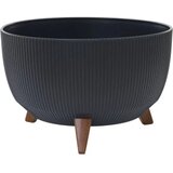 Siena Garden OSLO STRIPE LA960-82 posuda za biljke polipropilen antracitna boja | Eponuda.ba