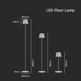  led prigušiva punjiva podna lampa 3u1 LED/4W/5V 4400 mah 3000K IP54 bela | Eponuda.com