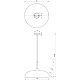  Brilagi - Visilica na sajli ABRAHAM 1xE27/60W/230V, prečnik 45 cm, bela | Eponuda.com