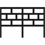  Uzglavlje za krevet crno 141 x 4 x 100 cm od masivne borovine | shoptok.hr