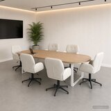  Okretne radne stolice 6 kom. 54 x 55 x 90 cm Krem Baršun Cijene