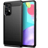 Techsuit Carbon Silicone ovitek za Samsung Galaxy A52 4G / A52 5G / A52s 5G - črn | Shoptok.si