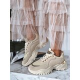 DStreet Sneakersy damskie LIZZE beżowe | shoptok.hr