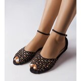 Gemre Black lace sandals with rhinestones Avice | ePonuda.com