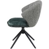 Novel stol, kovina, tekstil črna, temno zelena | Shoptok.si