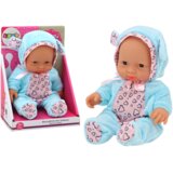 Mala lutka beba u odjeći s kapuljačom - svijetlo plava - 21 cm | shoptok.hr