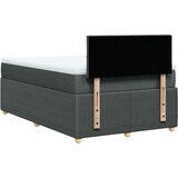 vidaXL Box spring postelja z vzmetnico temno siva 120x190 cm blago | Shoptok.si
