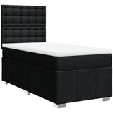 Maison Chic Box spring postelja - Vzmetna postelja z vzmetnico črna 100x200 cm blago SL24020, (21879592) | Shoptok.si