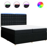  Krevet s oprugama i madracem crni 200x200 cm od tkanine | shoptok.hr
