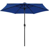  Vrtni suncobran LED s aluminijskim stupom 270 cm azurnoplavi | shoptok.hr