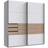 CARRYHOME OMARA Z DRSNIMI VRATI, bela, barve hrasta | Shoptok.si