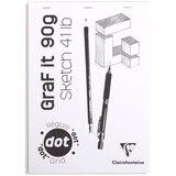 Clairefontaine blok Graf it za suhu tehniku A4 90gr, mix boja, dotpad (točkice) | shoptok.hr