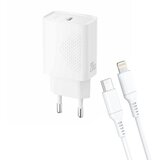 XO Kućni punjač L160 20W+Lightning kabl/ bela | Eponuda.com