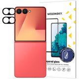 Wozinsky Kaljeno steklo za kamero 9H za Samsung Galaxy Z Flip 7 - Črna | Shoptok.si