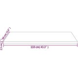  Ploča za stol bijela 110x60x2 5 cm masivna borovina pravokutna | shoptok.hr