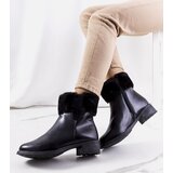 Gemre Black ankle boots with fur Velemir | shoptok.hr