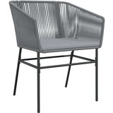  Vrtna garnitura - 6-dijelni vrtni blagovaonski set s jastucima poliratan i staklo Siva 200 x 100 x 74 cm 6 | shoptok.hr