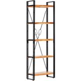 vidaXL knjižna omara 5-nadstropna 60x30x180 cm trden akacijev les Cene