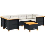 vidaXL 7-dijelni set vrtnih sofa od poliratana s jastucima crni | shoptok.hr