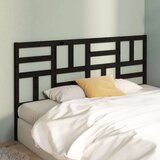  Uzglavlje za krevet crno 206 x 4 x 104 cm od masivne borovine Cijene