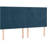  Uzglavlje tamnoplavo 160x5x118/128 cm baršunasto | shoptok.hr