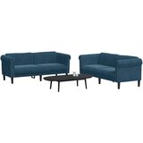  2-dijelni set sofa plavi baršunasti | shoptok.hr