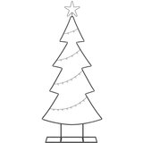 Metalna božićna jelka s stalakom Crna 125 cm Čelik | shoptok.hr