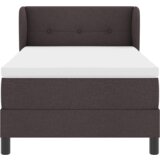 Box Postelja s pomladjo in vzmetnico Temno rjava 100x200 cm Tkanina, (22052918) | Shoptok.si