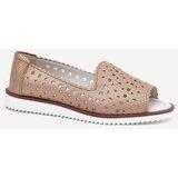 S. BARSKI Leather perforated ballerinas with open toes S.Barski | Shoptok.si