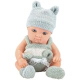 Baby Doll with Blanket, White and Gray Outfit, Hat, 18 cm | shoptok.hr