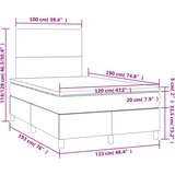  Krevet box spring s madracem bijeli 120x190 cm od umjetne kože | shoptok.hr