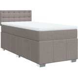 vidaXL Krevet s oprugama i madracem smeđesivi 90x200 cm od tkanine | shoptok.hr